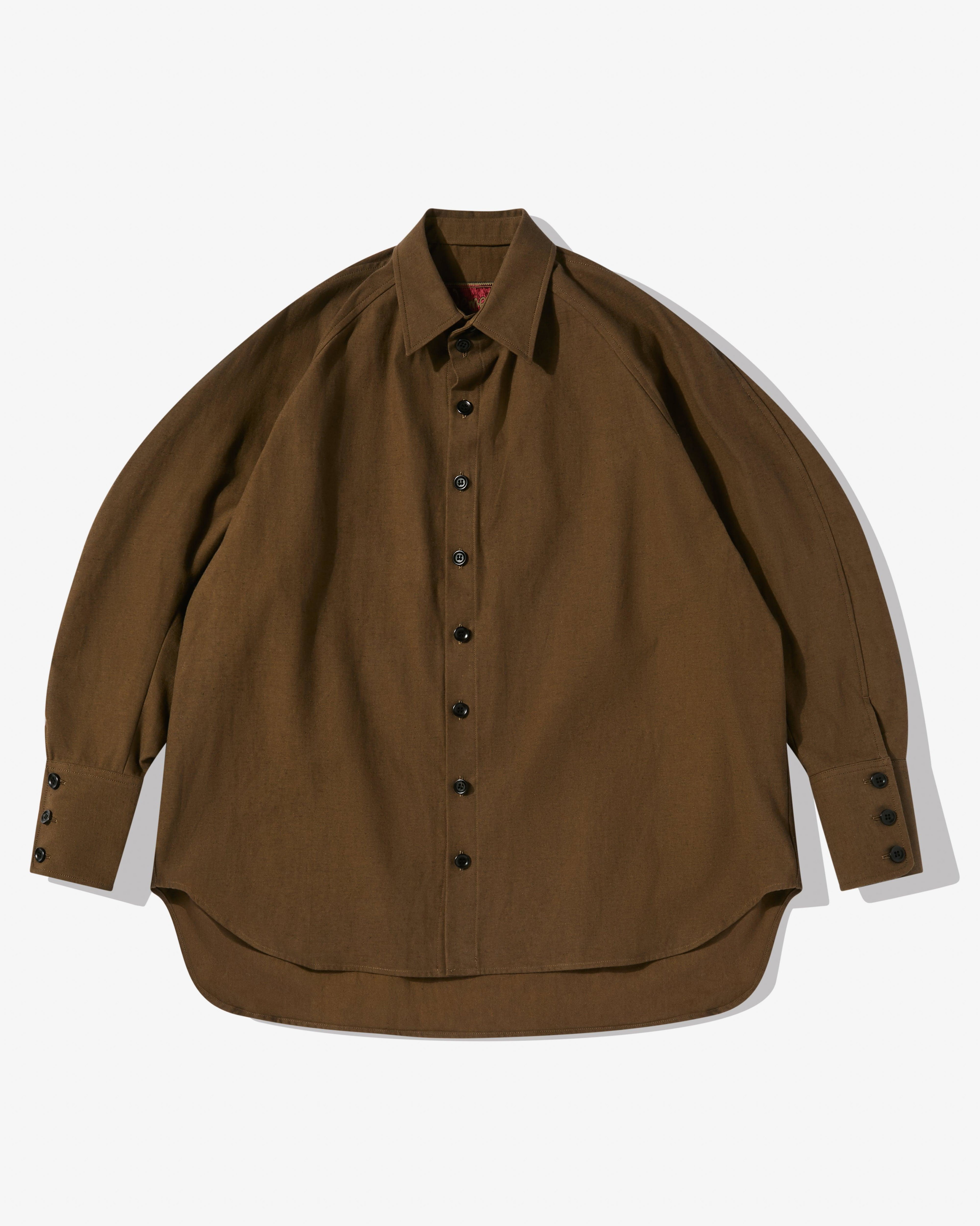 Christopher Nemeth - Men’s Raglan Sleeve Shirt - (Khaki) by CHRISTOPHER NEMETH
