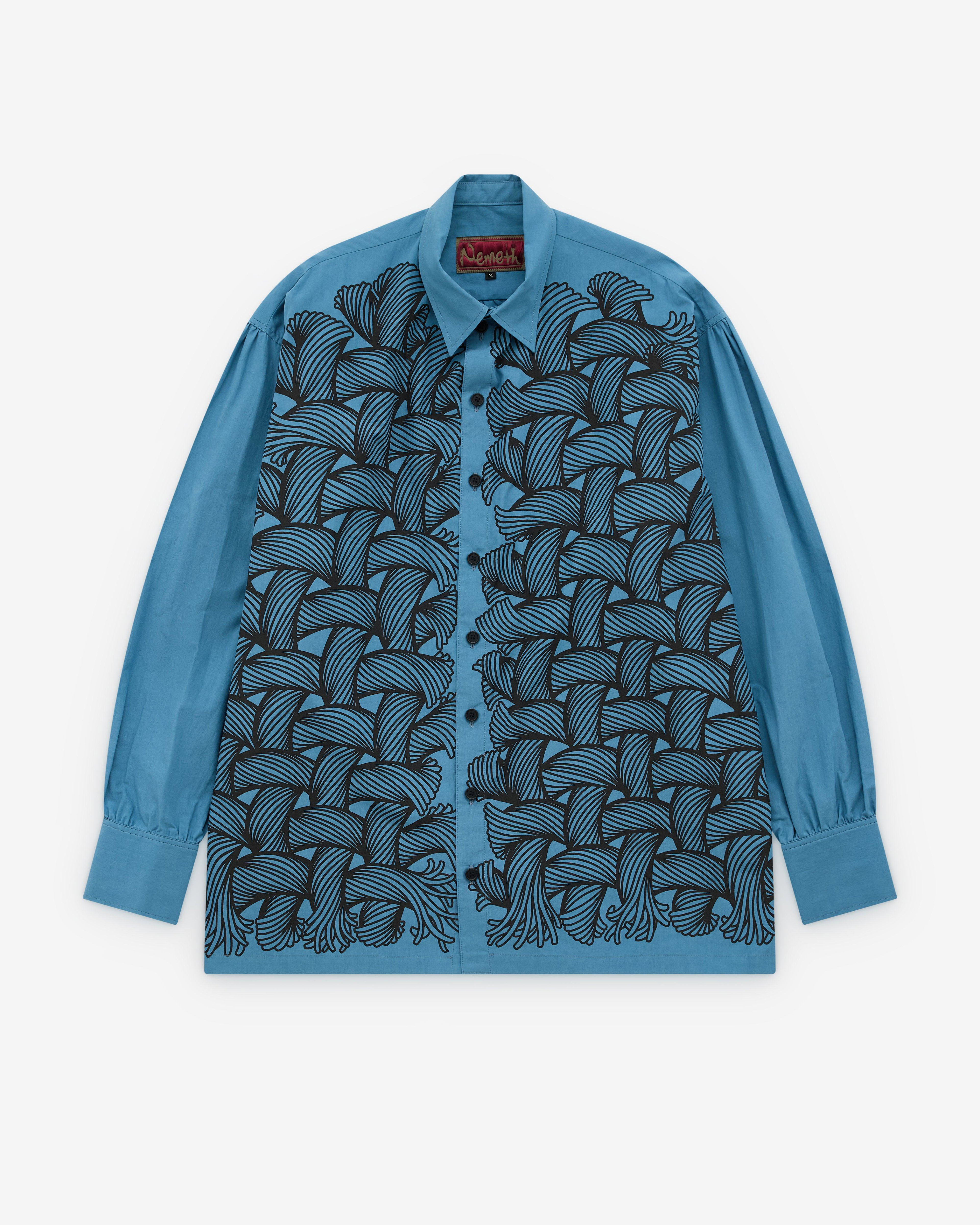 Christopher Nemeth - Men's Shirt 893 - (Dusty Blue) by CHRISTOPHER NEMETH
