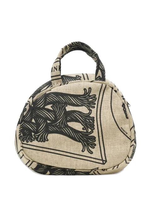 rope-pattern round backpack by CHRISTOPHER NEMETH