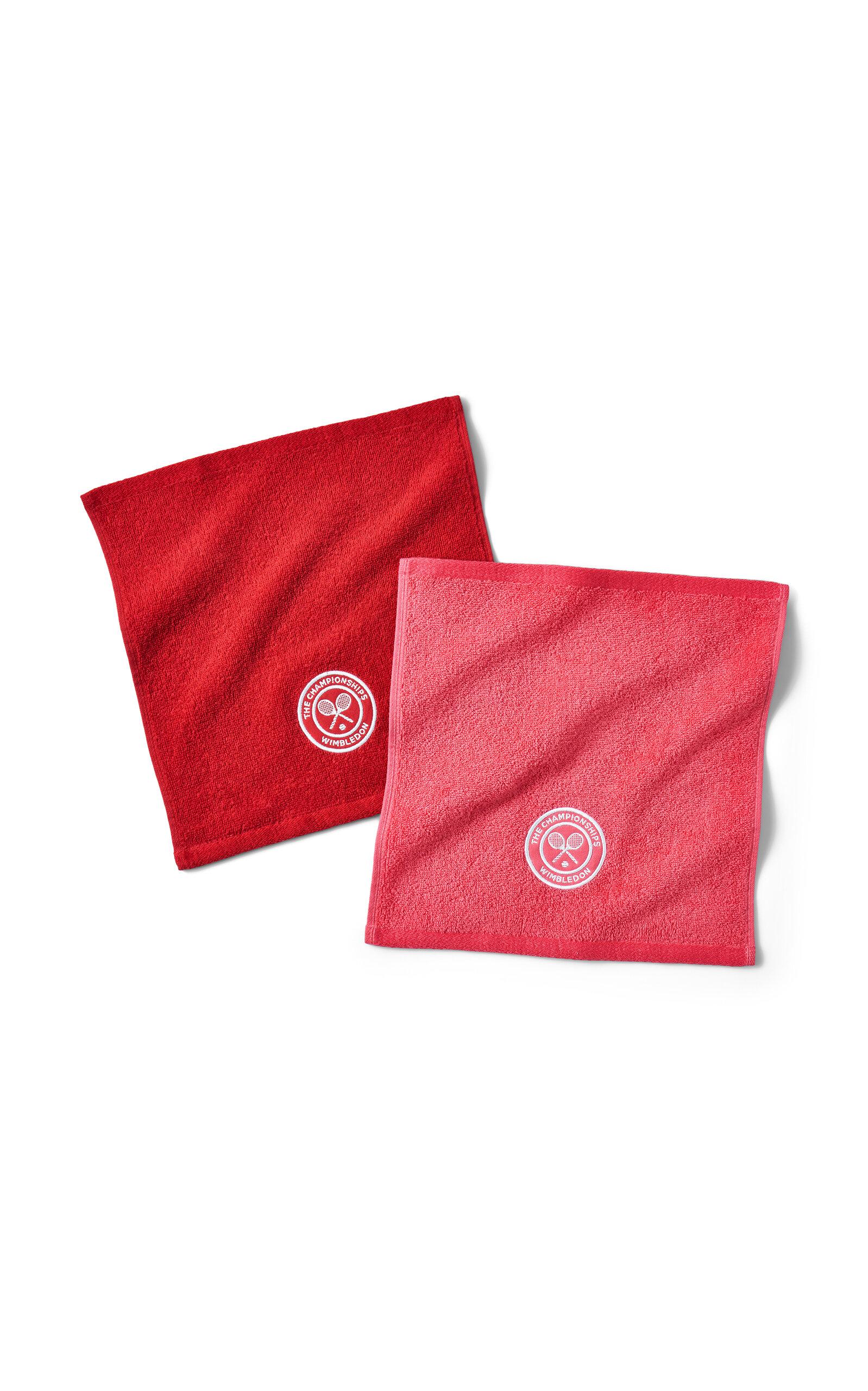 Christy - Wimbledon Face Cloth Pair - Pink - Moda Operandi by CHRISTY