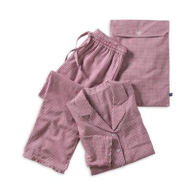 Gingham Ruffle Cotton Pajama Set by CHRISTY