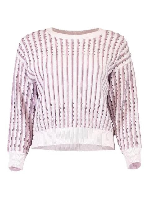 Anaya pinstripe openwork sweater by CHRISTY LYNN