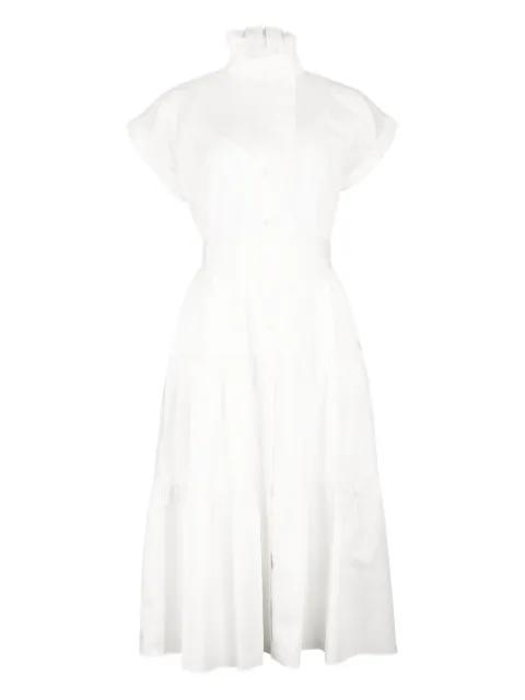 Jonah belted ruffled midi dress by CHRISTY LYNN