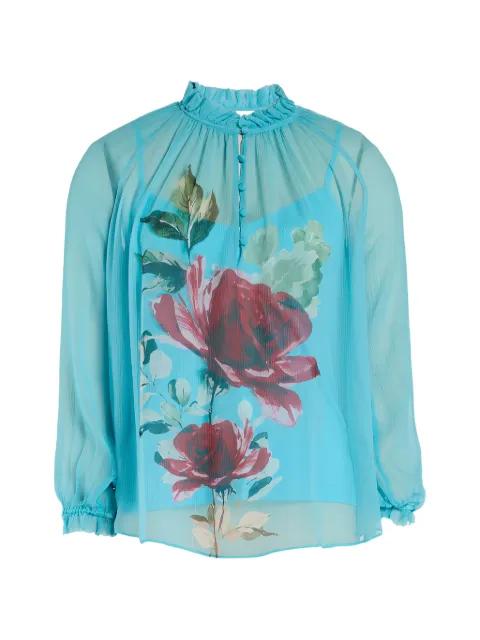 Karla floral ruffled blouse by CHRISTY LYNN