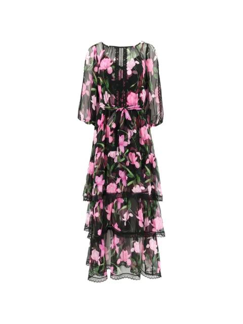Nina floral-print midi dress by CHRISTY LYNN