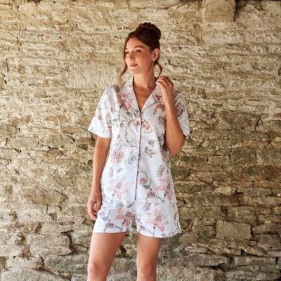 Tropical Floral Cotton Short Pajama Set by CHRISTY