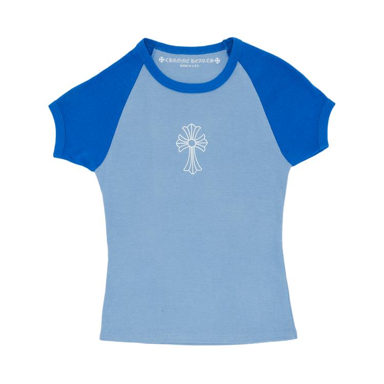 Chrome Hearts Cemetery Cross Baseball Baby T-Shirt 'Blue' by CHROME HEARTS