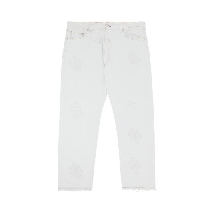 Chrome Hearts x Levi's St. Barths Exclusive Cross Patch Jeans 'White/Pink' by CHROME HEARTS