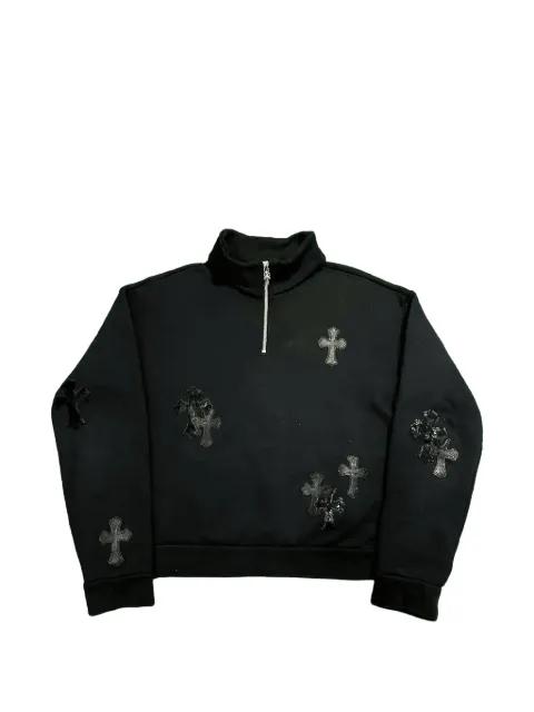 Cross-patch quarter-zip sweater by CHROME HEARTS