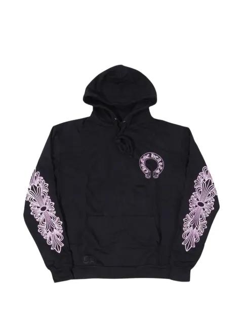 Glitter Shoulder Floral Logo hoodie by CHROME HEARTS