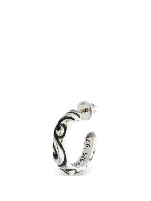 Scroll hoop earring by CHROME HEARTS