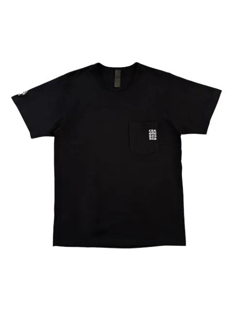 Stadium logo-embroidered "Black" T-shirt by CHROME HEARTS