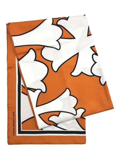 cross-logo silk scarf by CHROME HEARTS