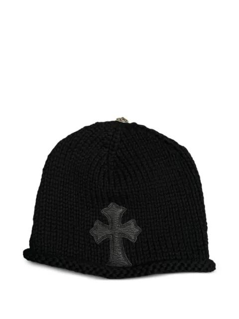 cross patch knit beanie by CHROME HEARTS