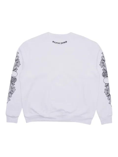 floral-print crew-neck sweatshirt by CHROME HEARTS