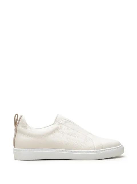 pebbled-leather slip-on sneakers by CHUCKIES