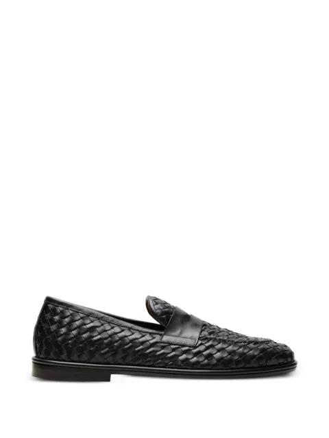 woven leather loafers by CHUCKIES