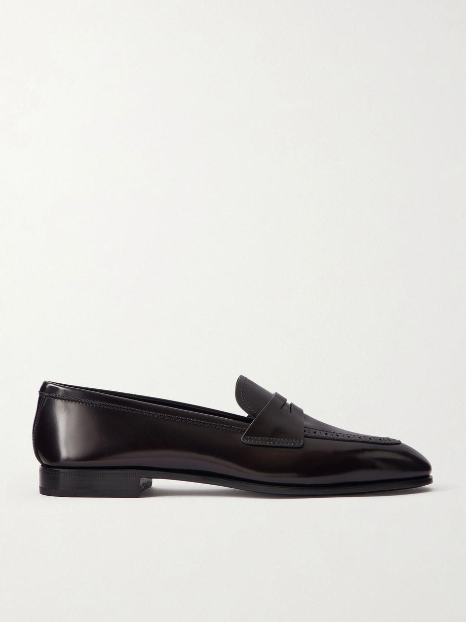 Onyx perforated leather loafers by CHURCH'S