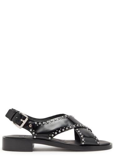 Remi stud-embellished glossed leather sandals by CHURCH'S