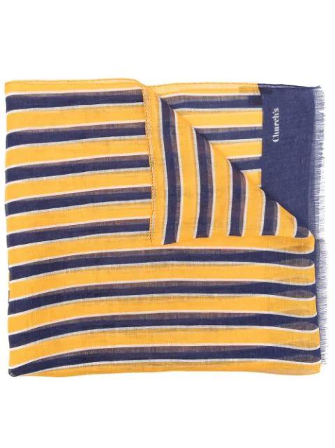 striped linen scarf by CHURCH'S