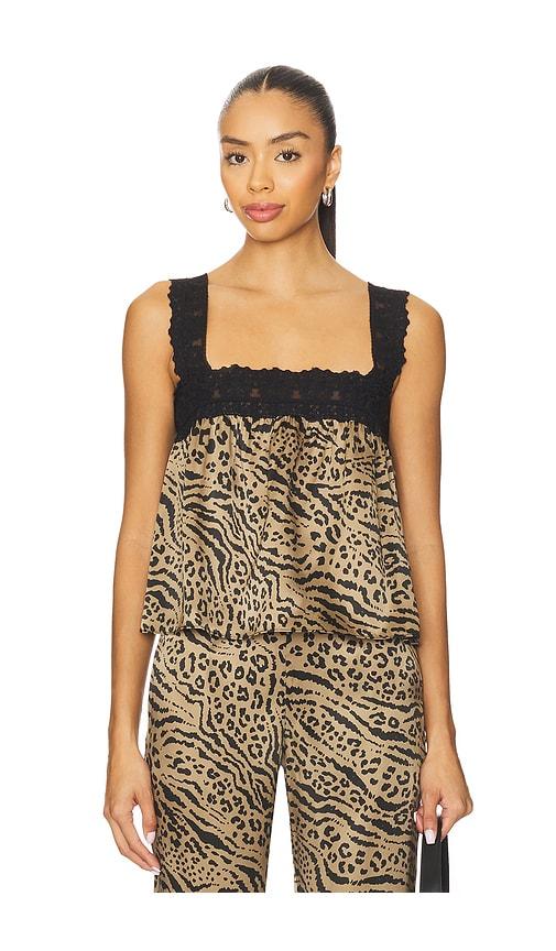Ciao Lucia Leah Top in Brown by CIAO LUCIA