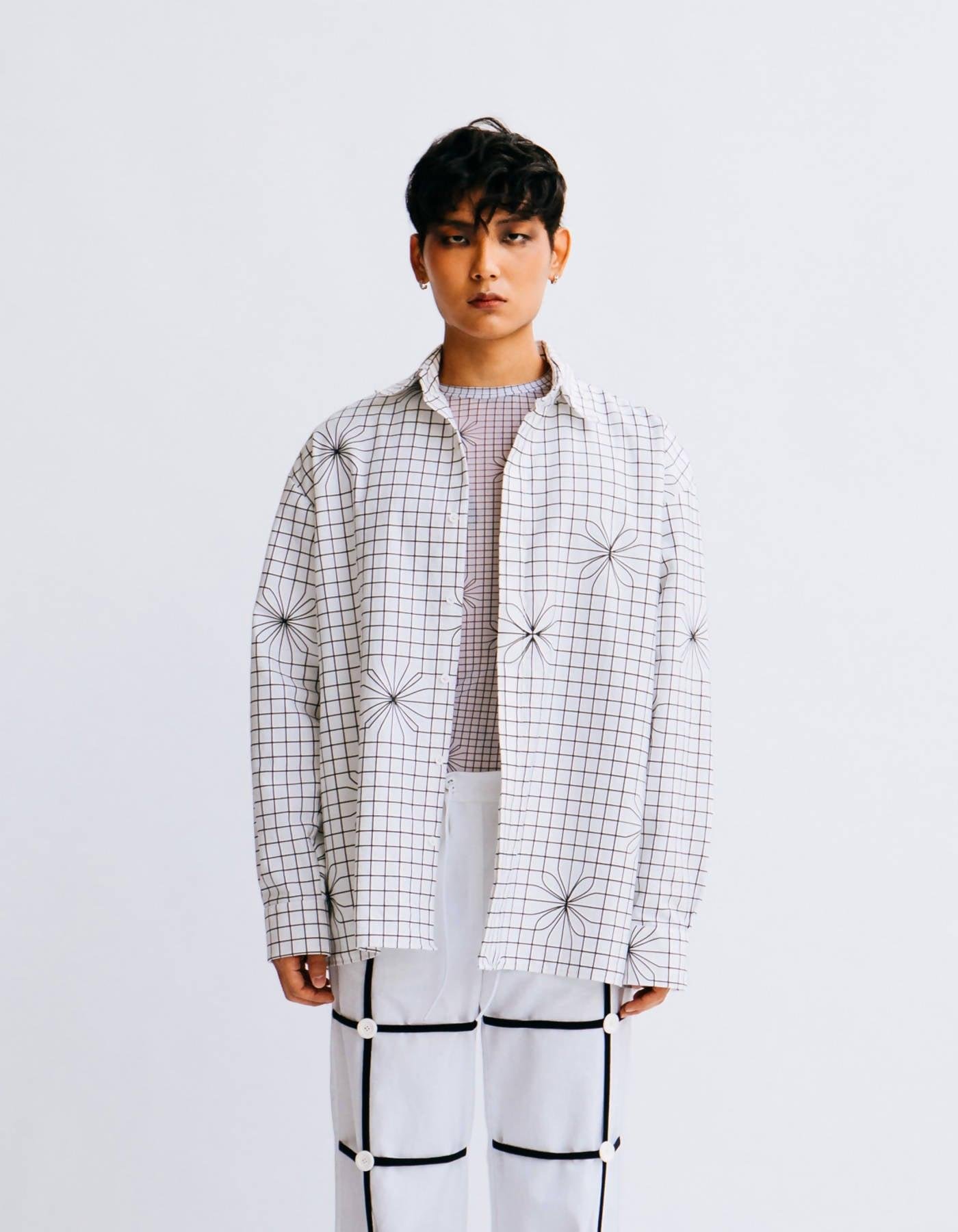 Grid Shirt Jacket / Dress by CIARA ALLEN DESIGNS