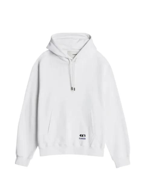 geometric-print cotton hoodie by CIARAN