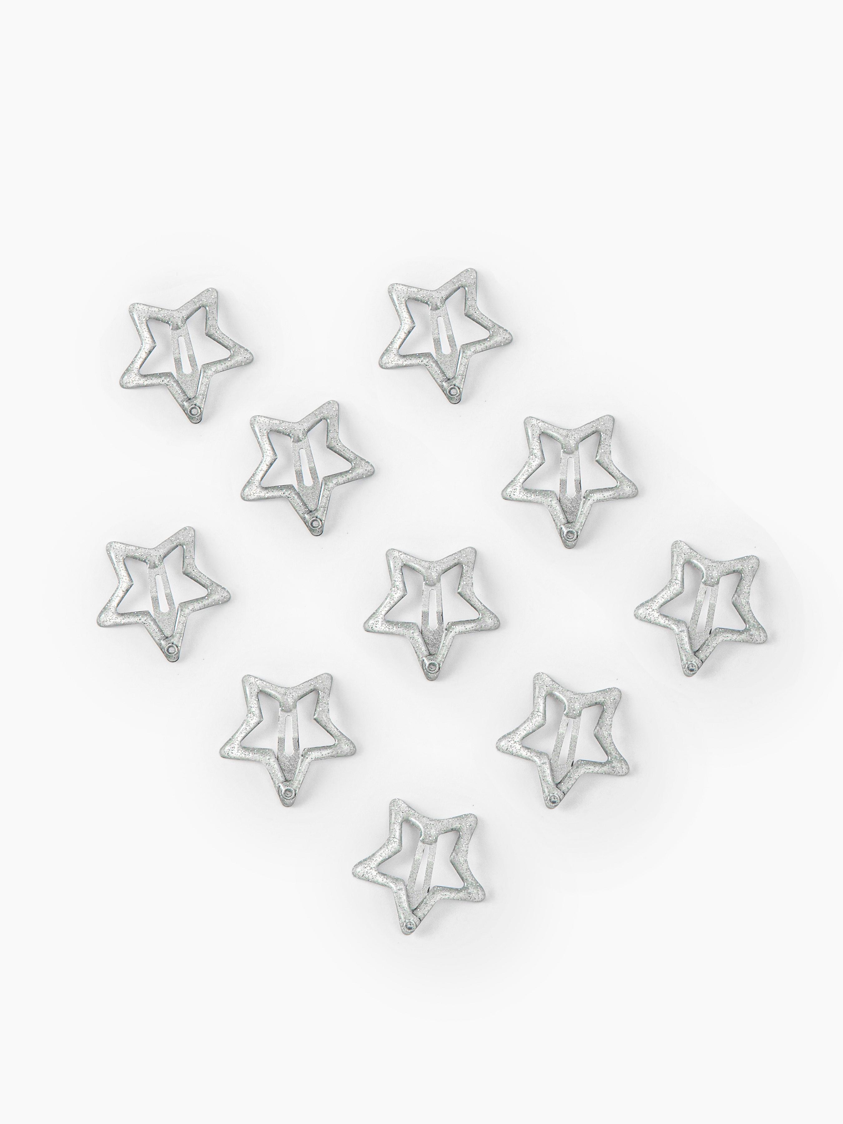 10pcs Glittering Star Shaped Small Hair Clips by CIDER 10pcs Glittering Star Shaped Small Hair Clips by CIDER