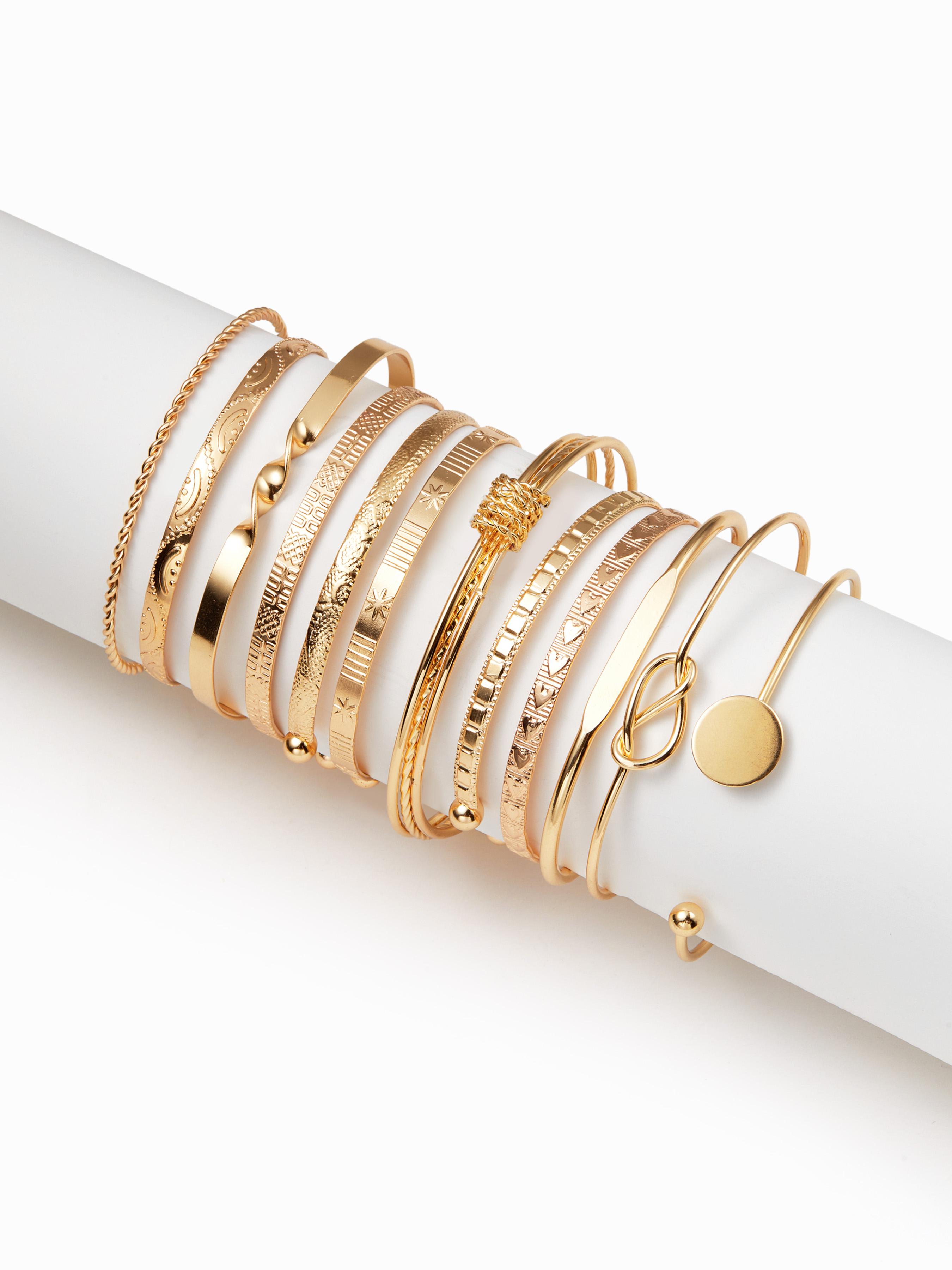 12 PCS TWISTED & TEXTURED BRACELET SET by CIDER