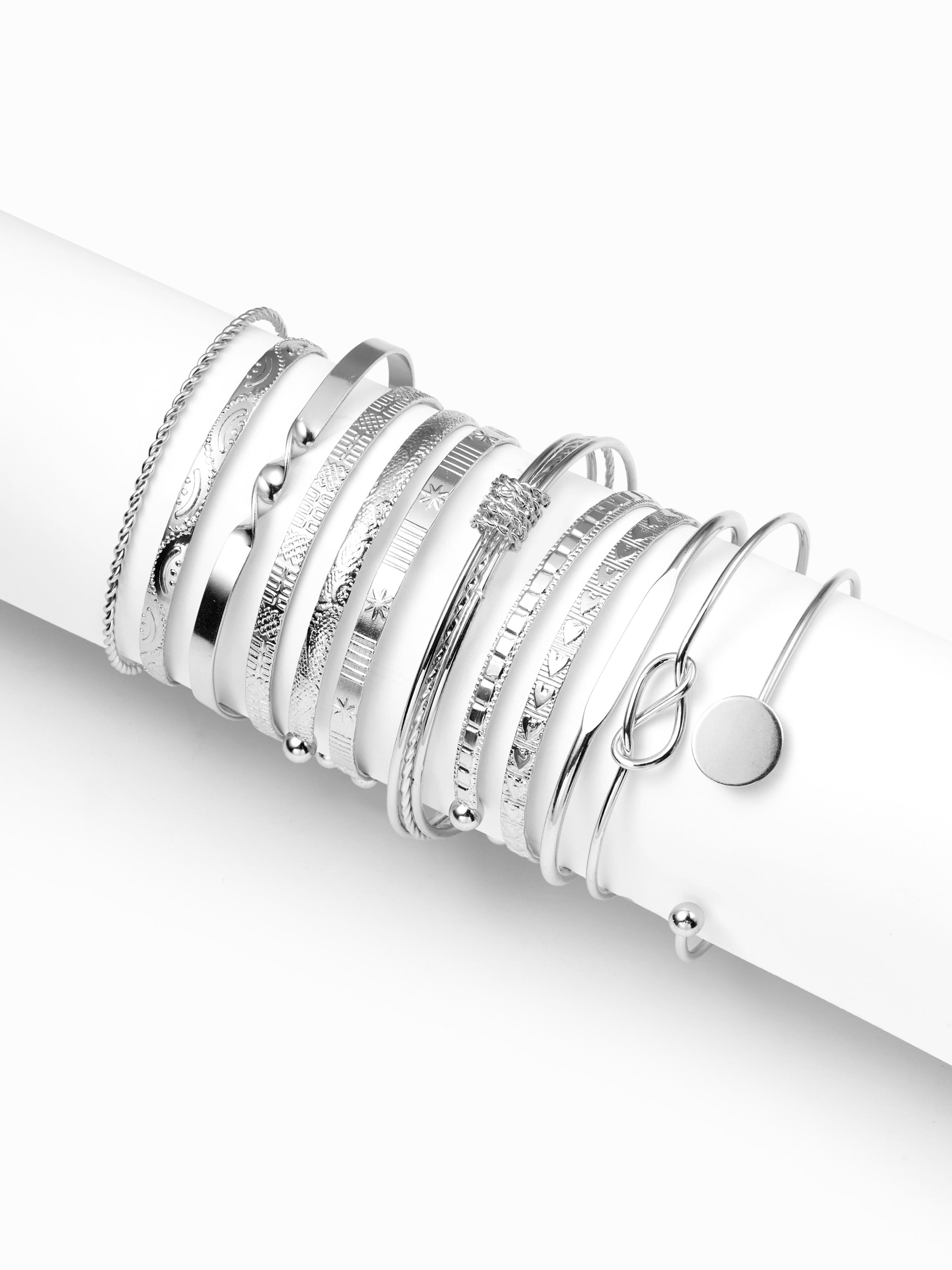 12 PCS TWISTED & TEXTURED BRACELET SET by CIDER