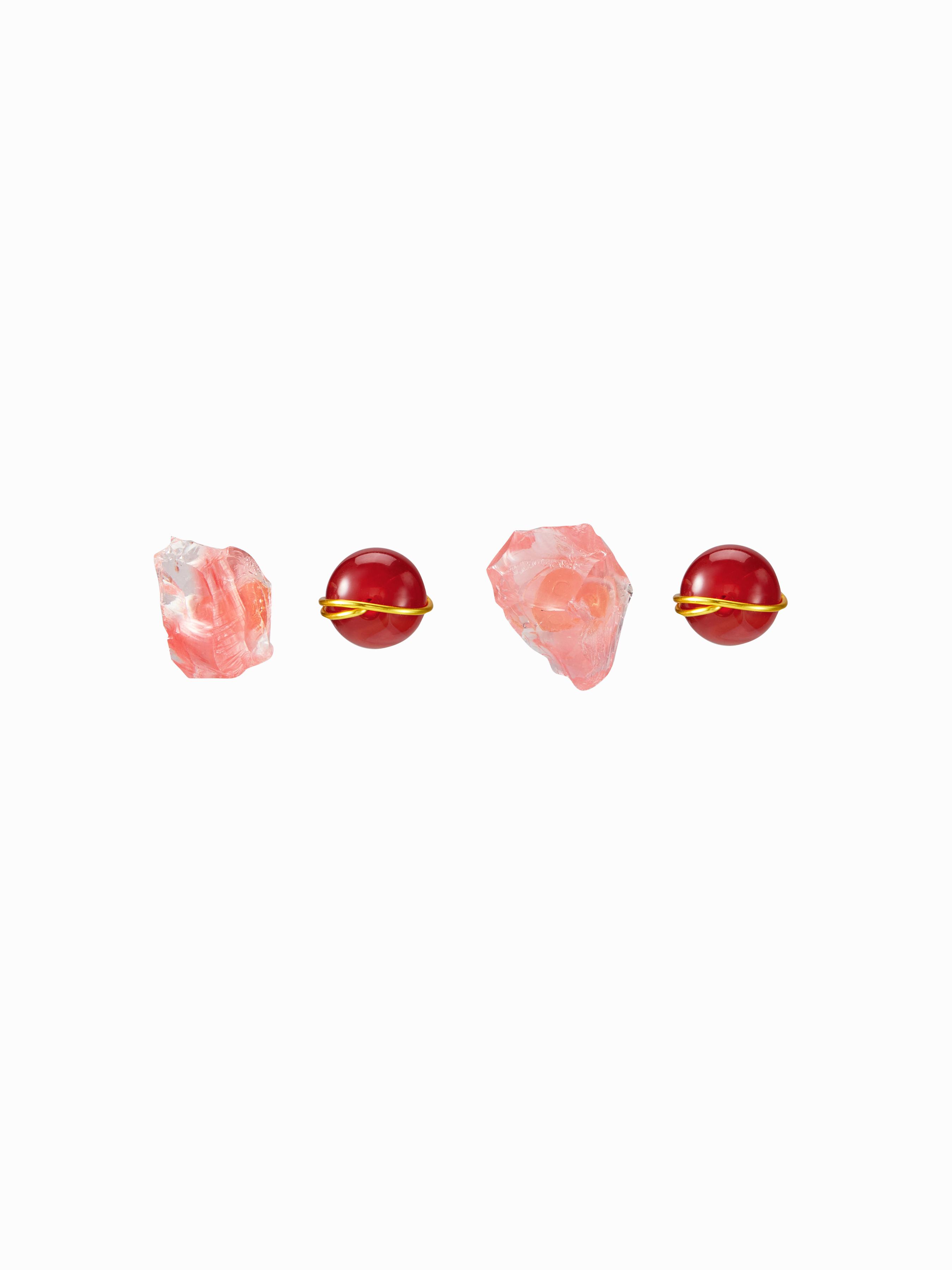 2 PAIRS CRYSTAL STUD EARRINGS SET by CIDER
