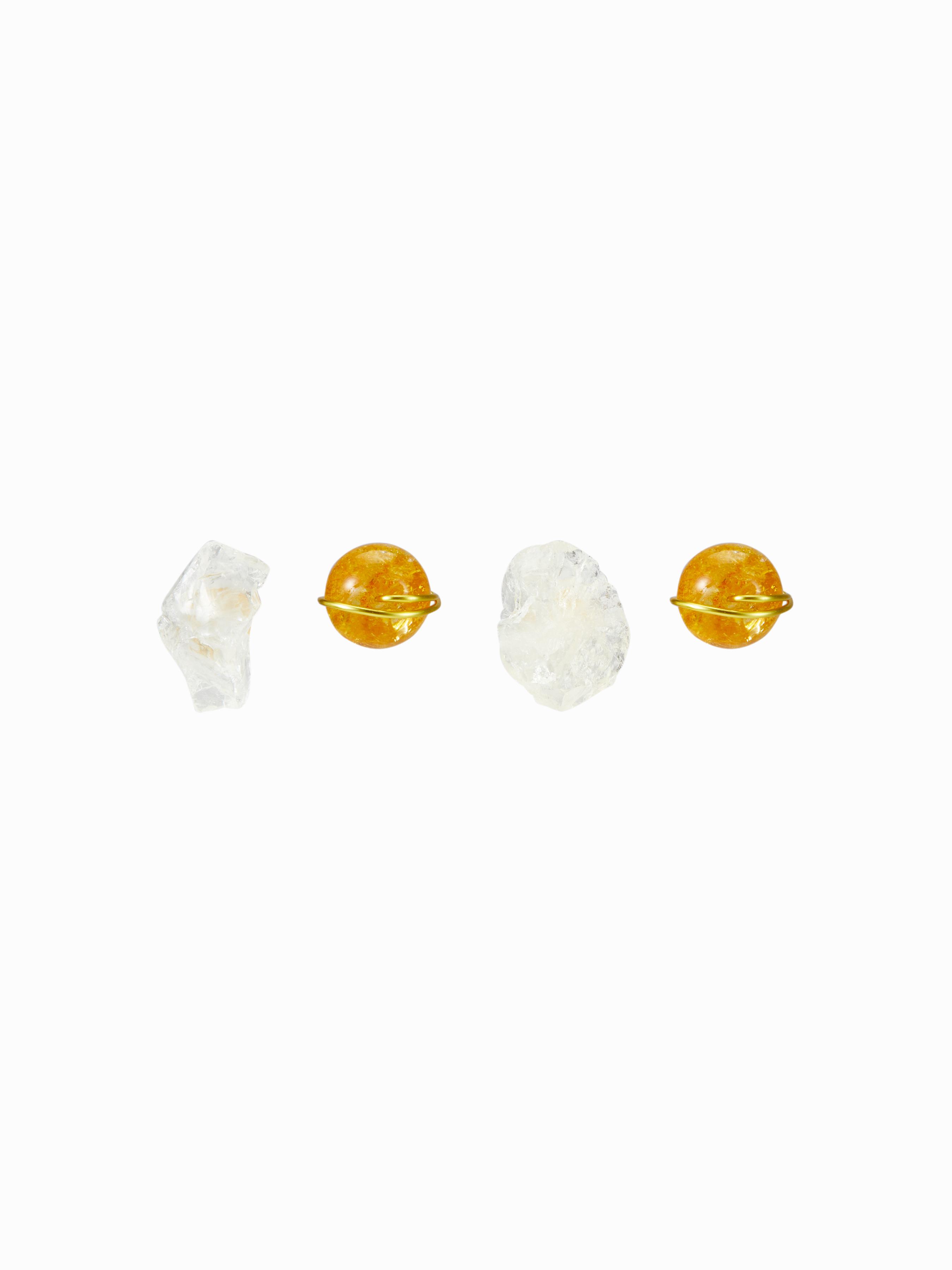 2 PAIRS CRYSTAL STUD EARRINGS SET by CIDER