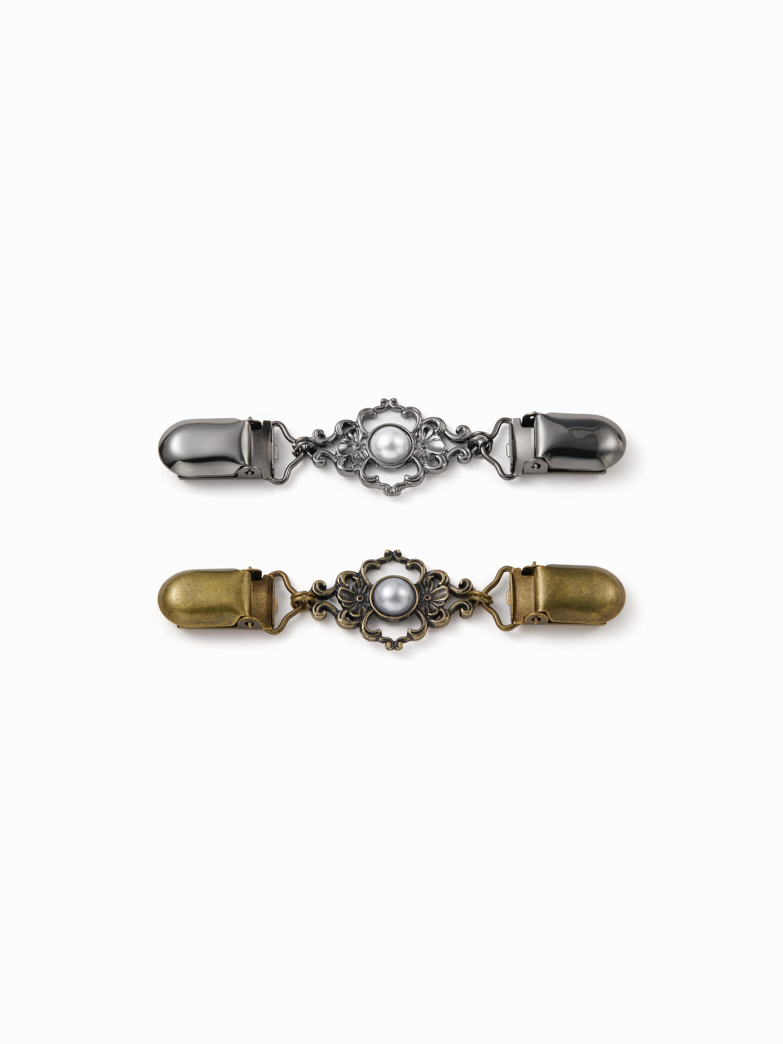 2 PCS FAUX PEARL KNOT SWEATER CLIP by CIDER