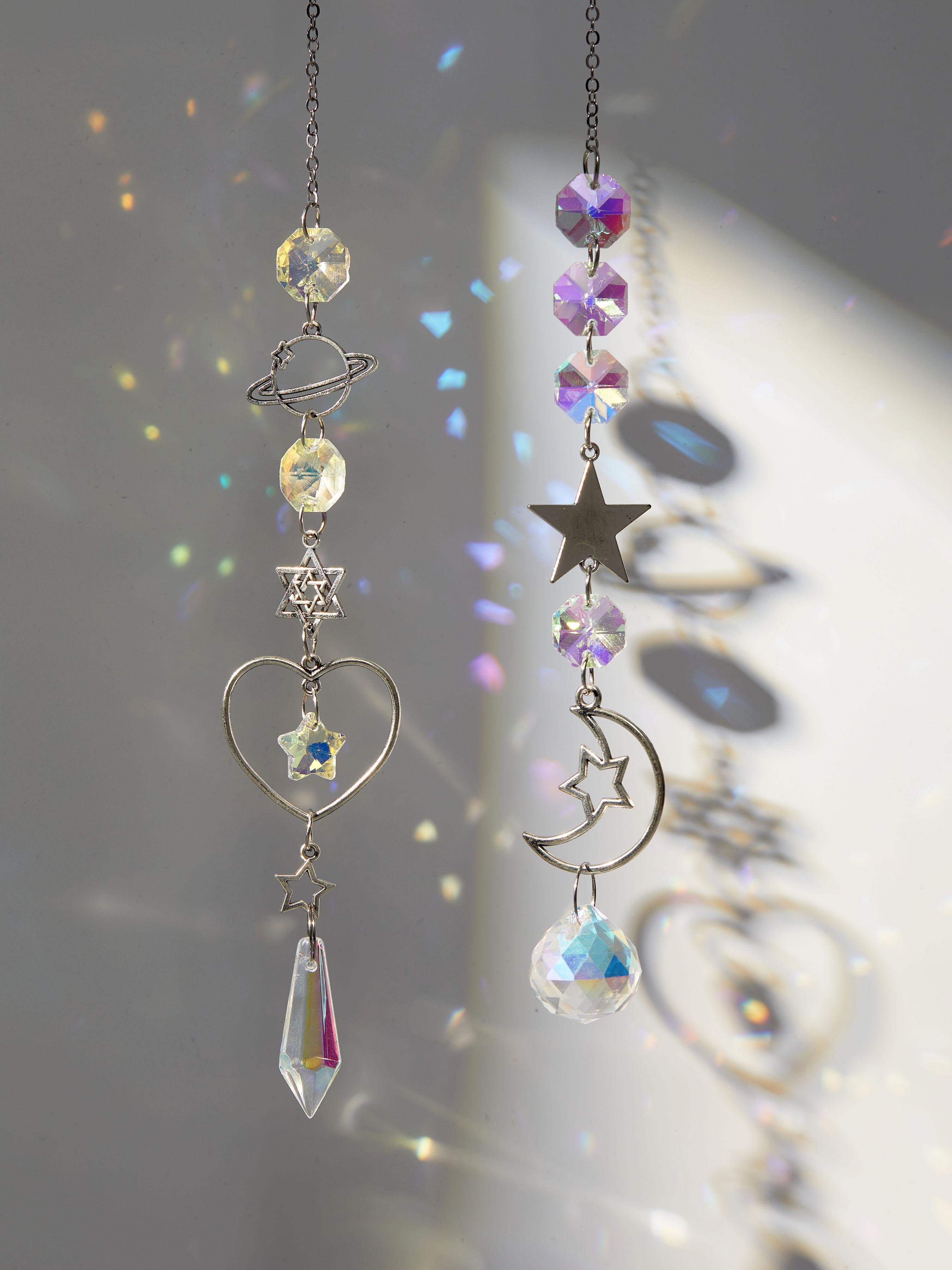 2 PCS HEART & STAR & GEMSTONE WALL HANGING by CIDER