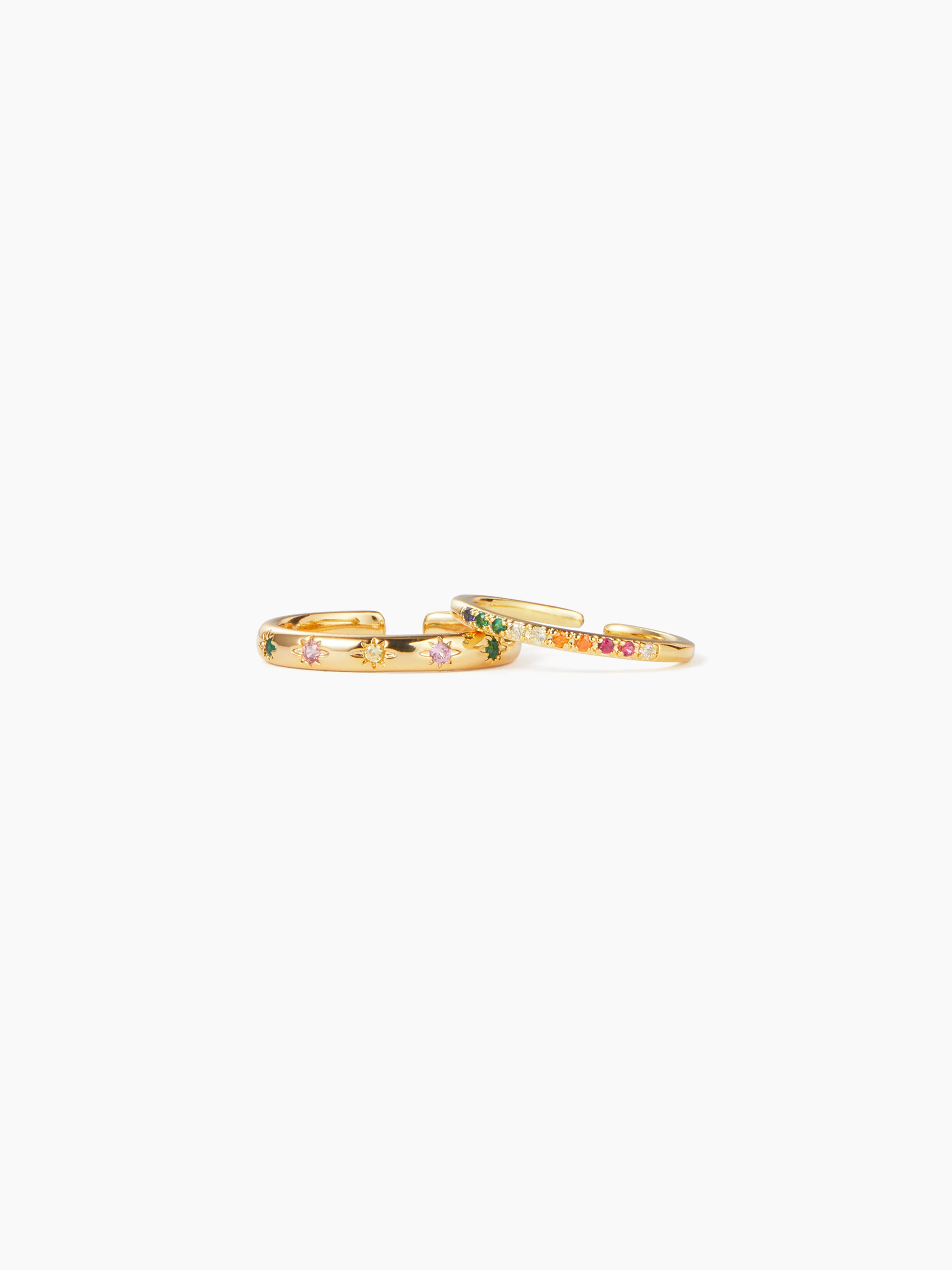 2PCS MULTICOLOR RHINESTONE RING by CIDER