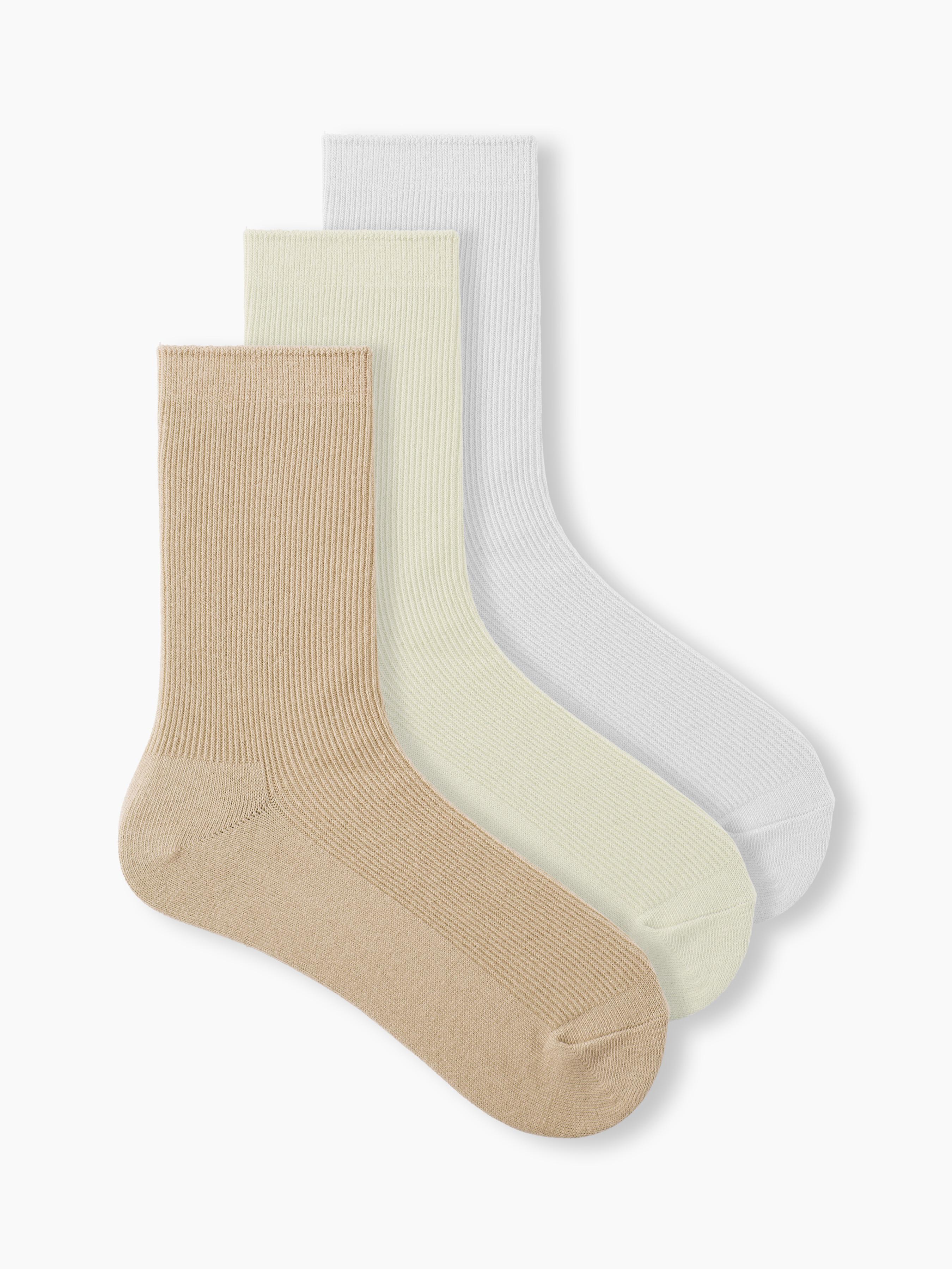 3 PAIRS SOLID CREW SOCKS SET by CIDER