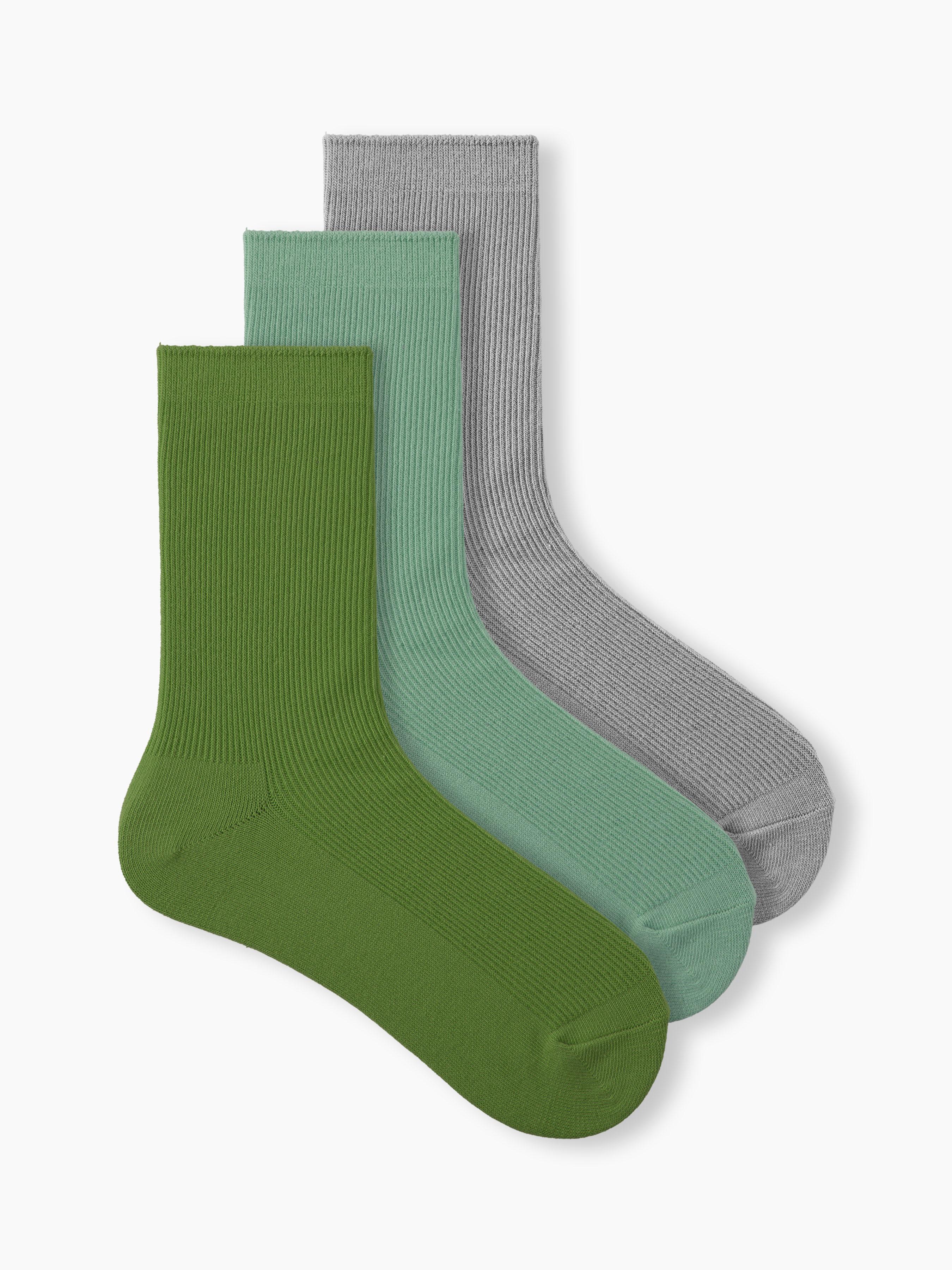 3 PAIRS SOLID CREW SOCKS SET by CIDER