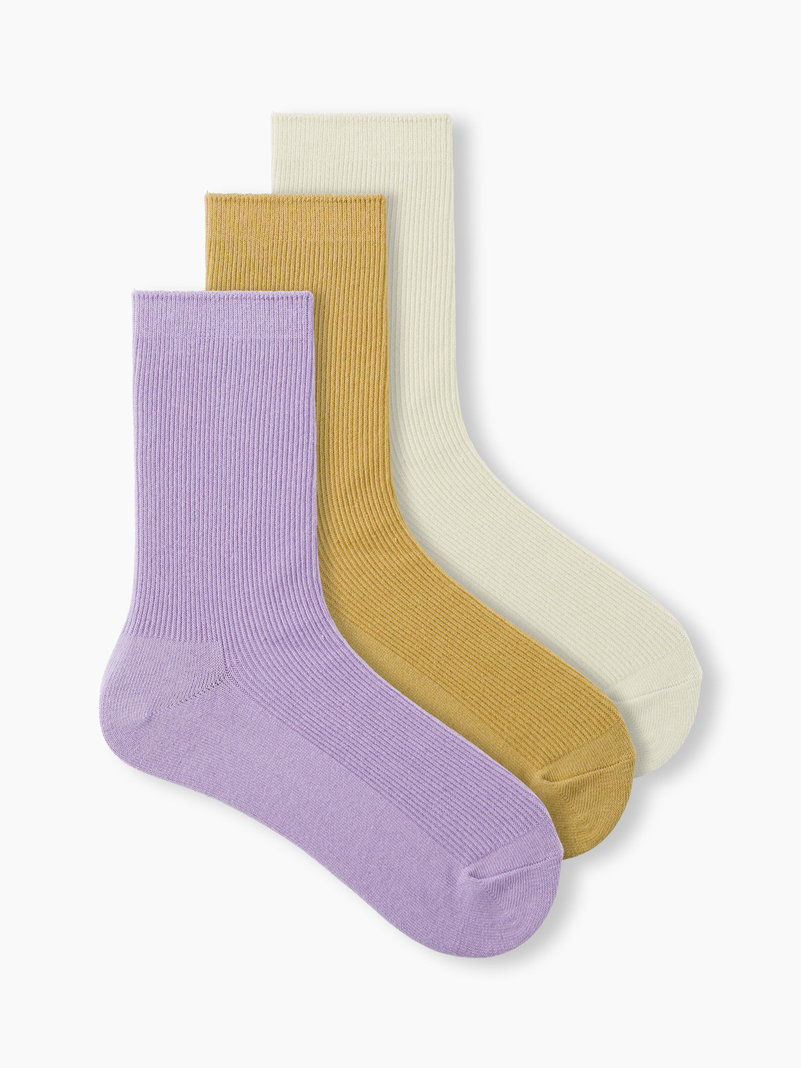 3 PAIRS SOLID CREW SOCKS SET by CIDER
