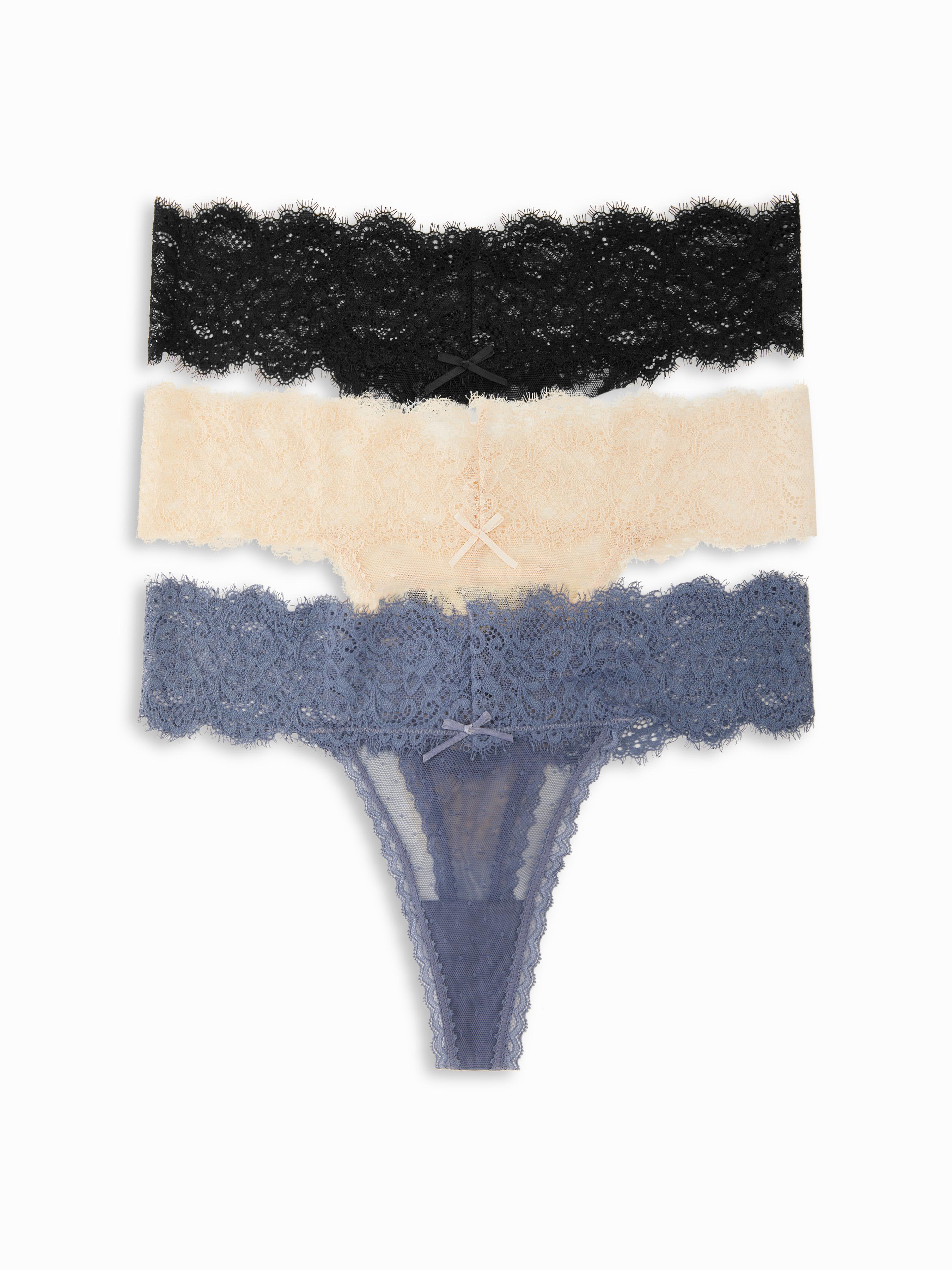 3 PCS Floral Lace Bowknot Panty by CIDER