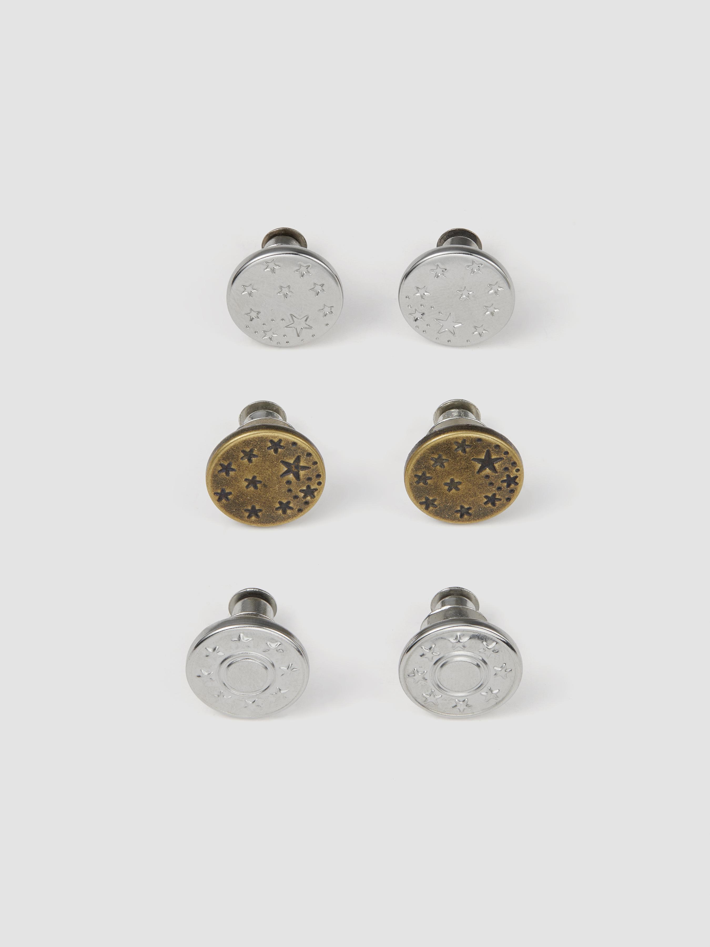 3 Packs Flower&Bow Button Pins For Jeans by CIDER