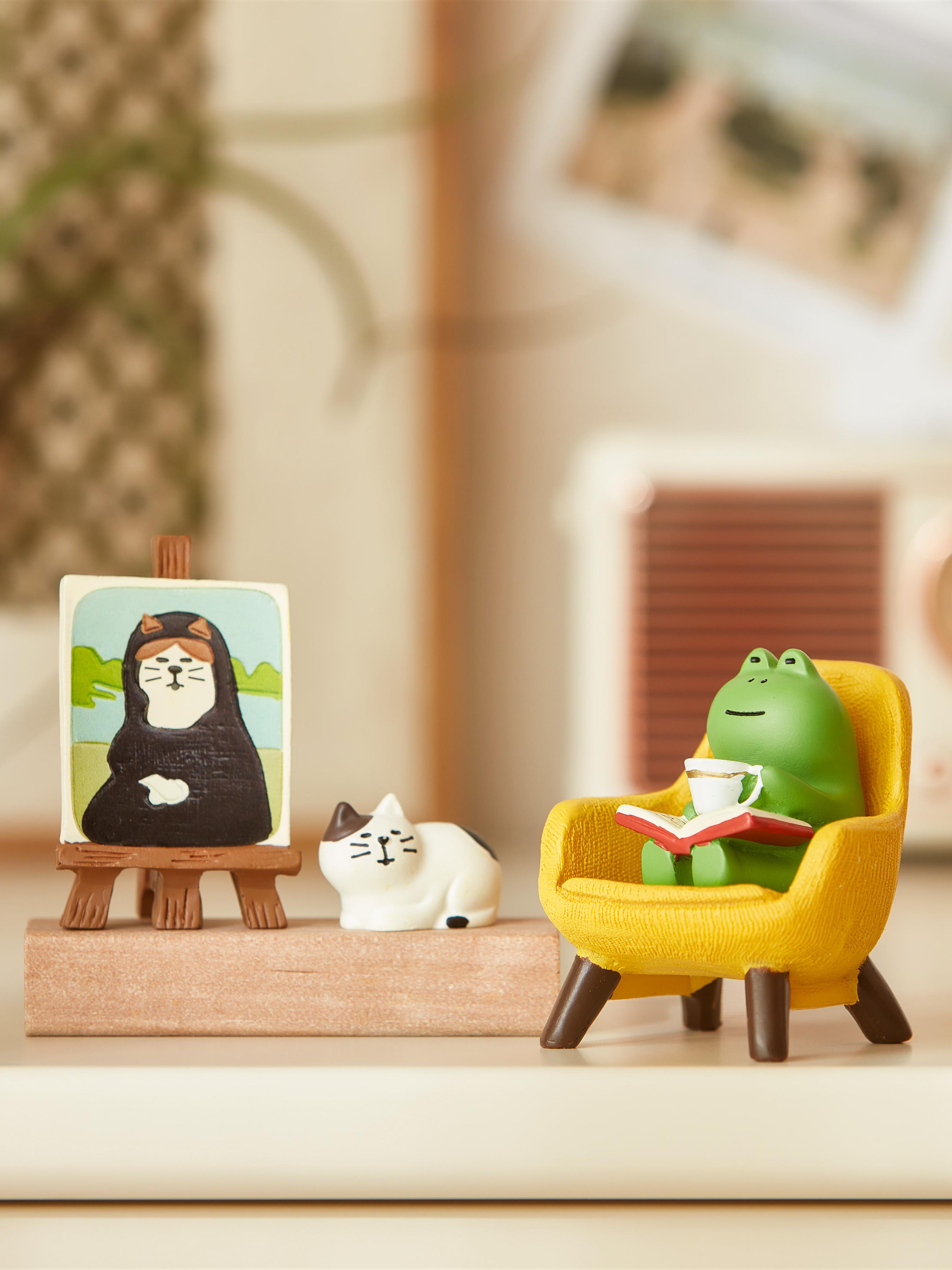 3pcs Frog & Cat Decoration Craft by CIDER