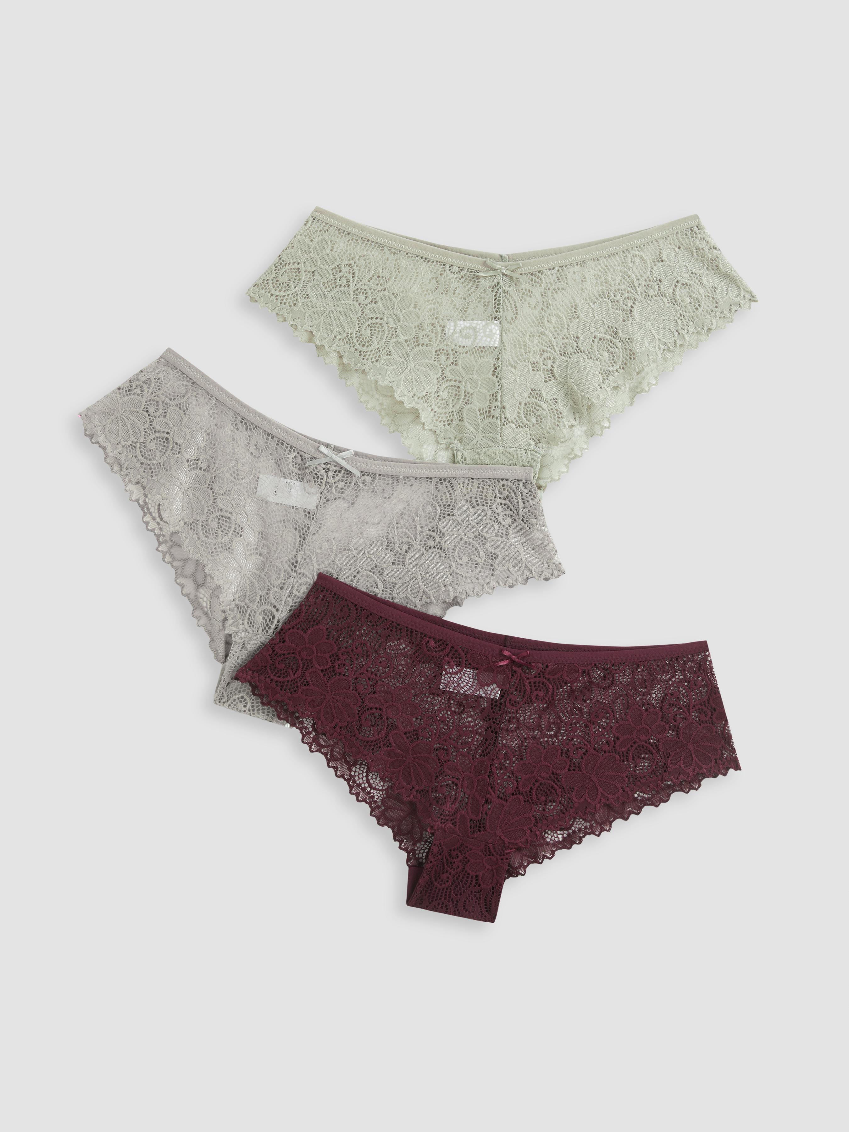 3pcs Lace Middle Waist Brief by CIDER
