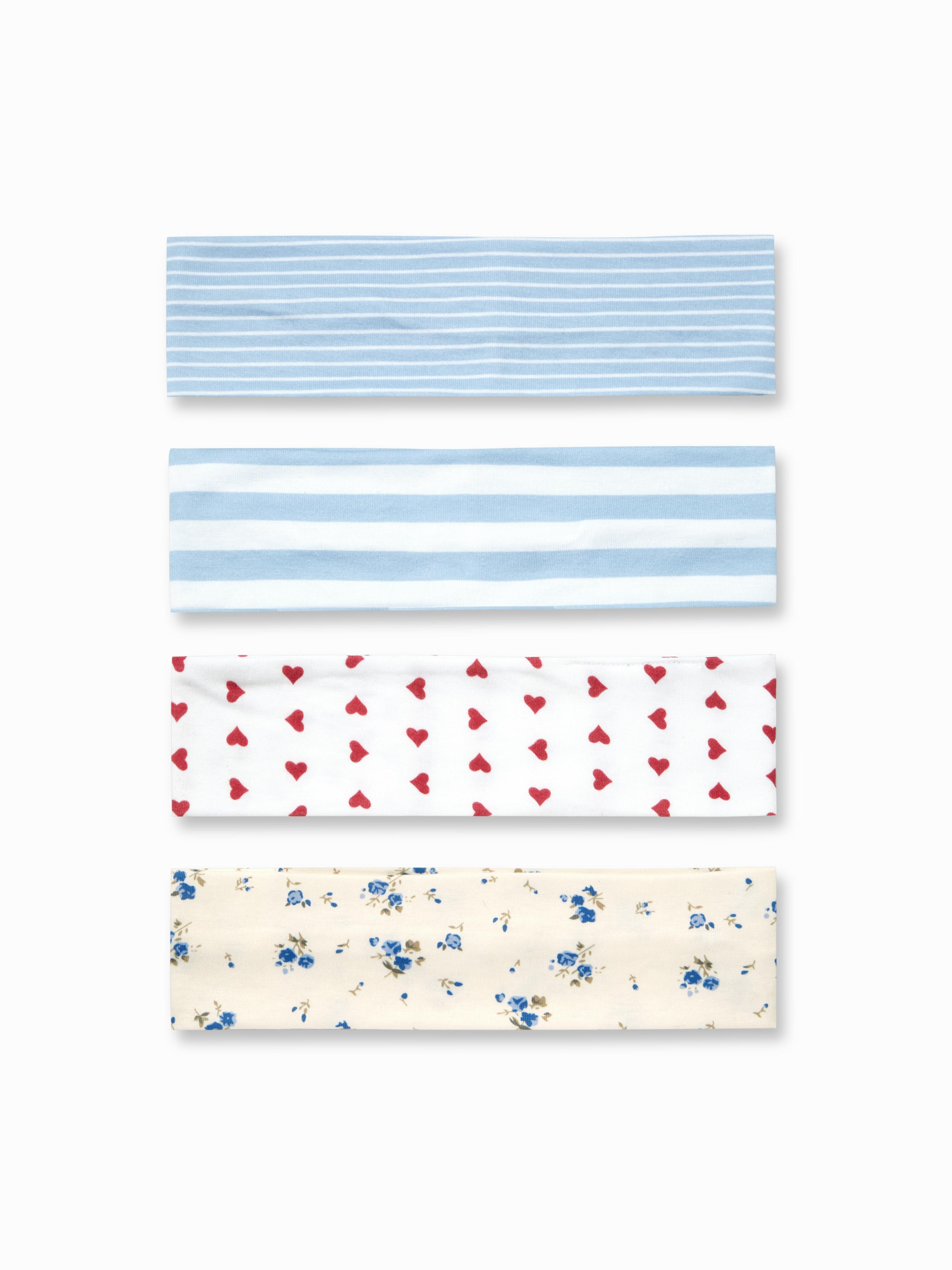 4PCS STRIPED & HEART & FLOWER HEADBAND SET by CIDER