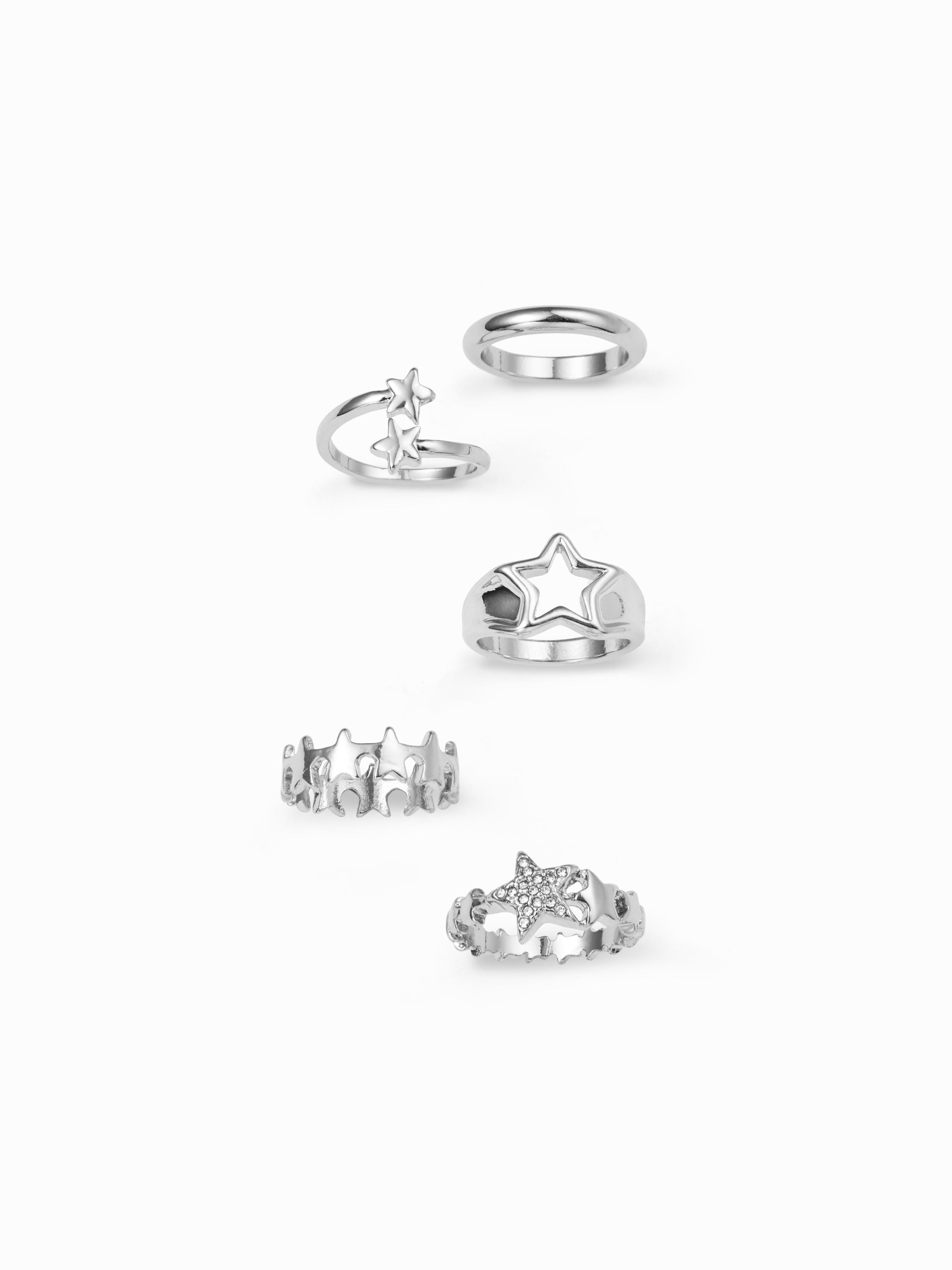 5 PCS STAR RING SET by CIDER