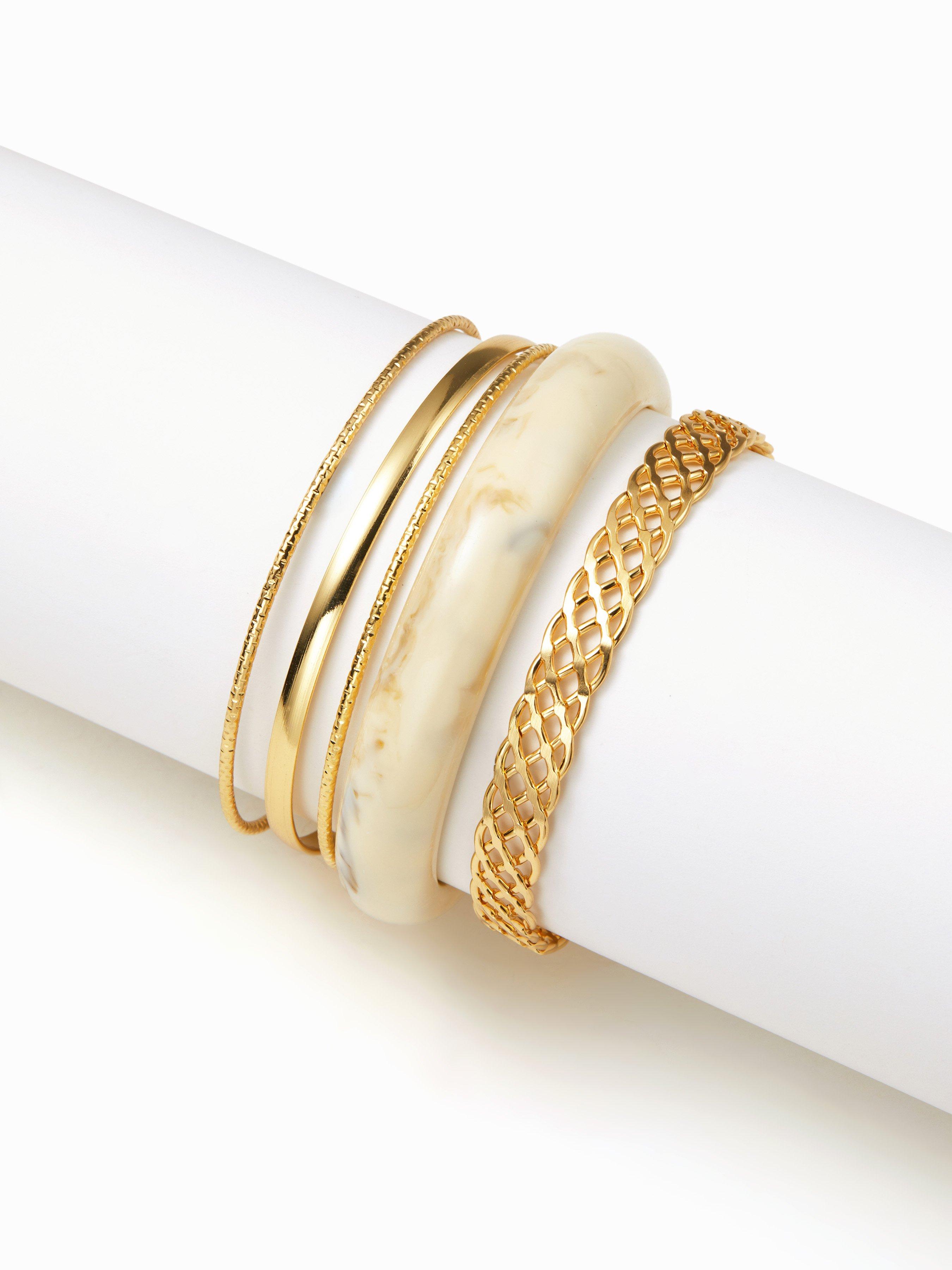 5PCS MARBLE PATTERN & TEXTURED BRACELET SET by CIDER