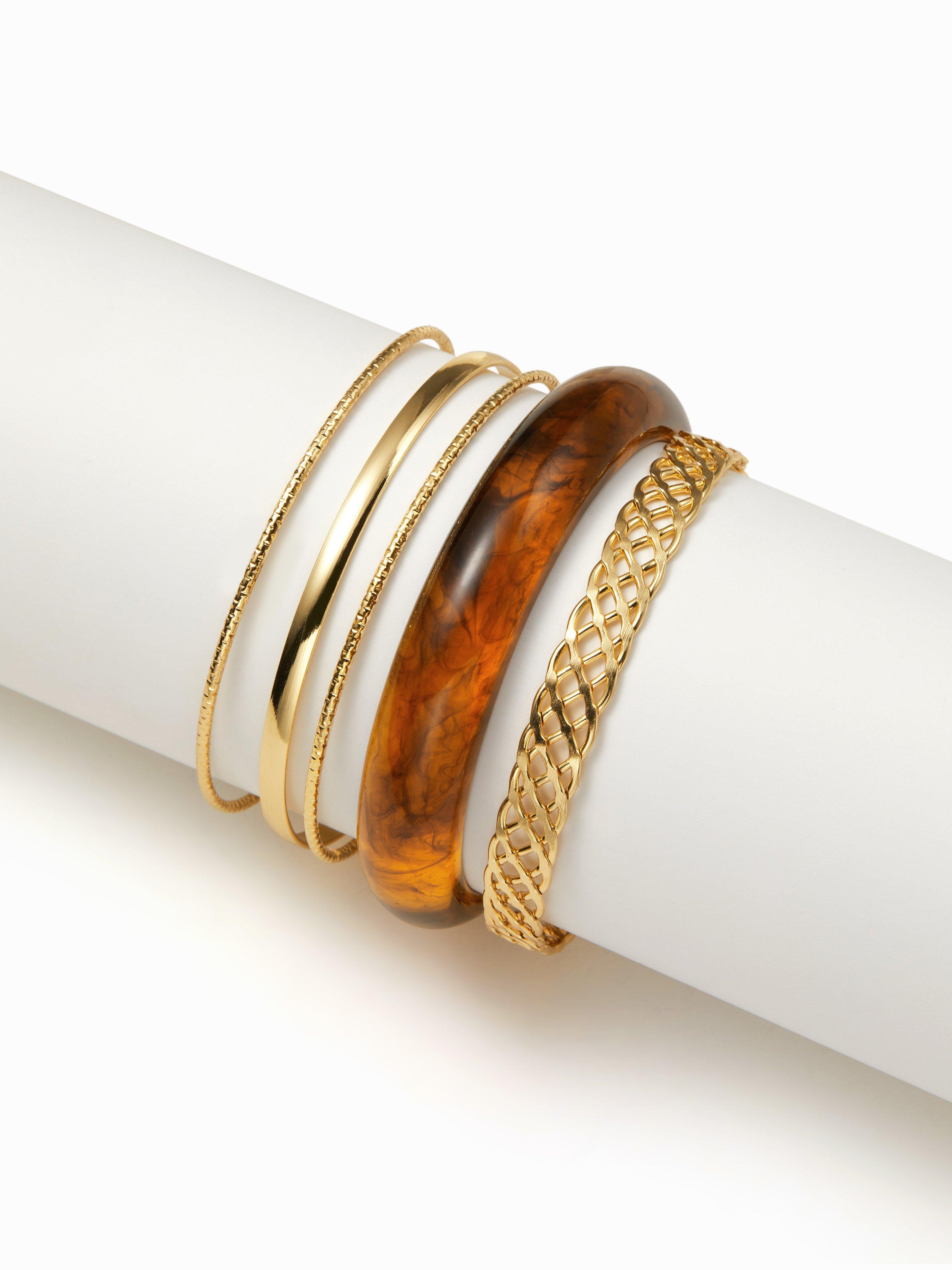 5PCS MARBLE PATTERN & TEXTURED BRACELET SET by CIDER