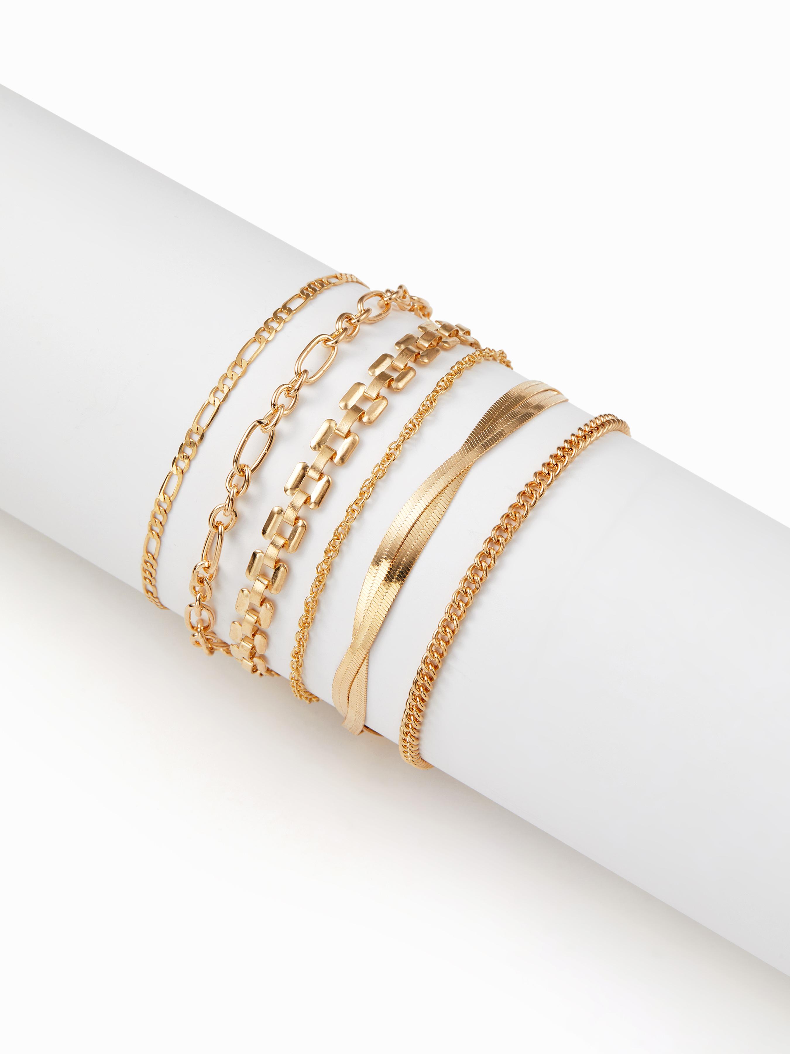6 PCS TWISTED CHAIN BRACELET SET by CIDER