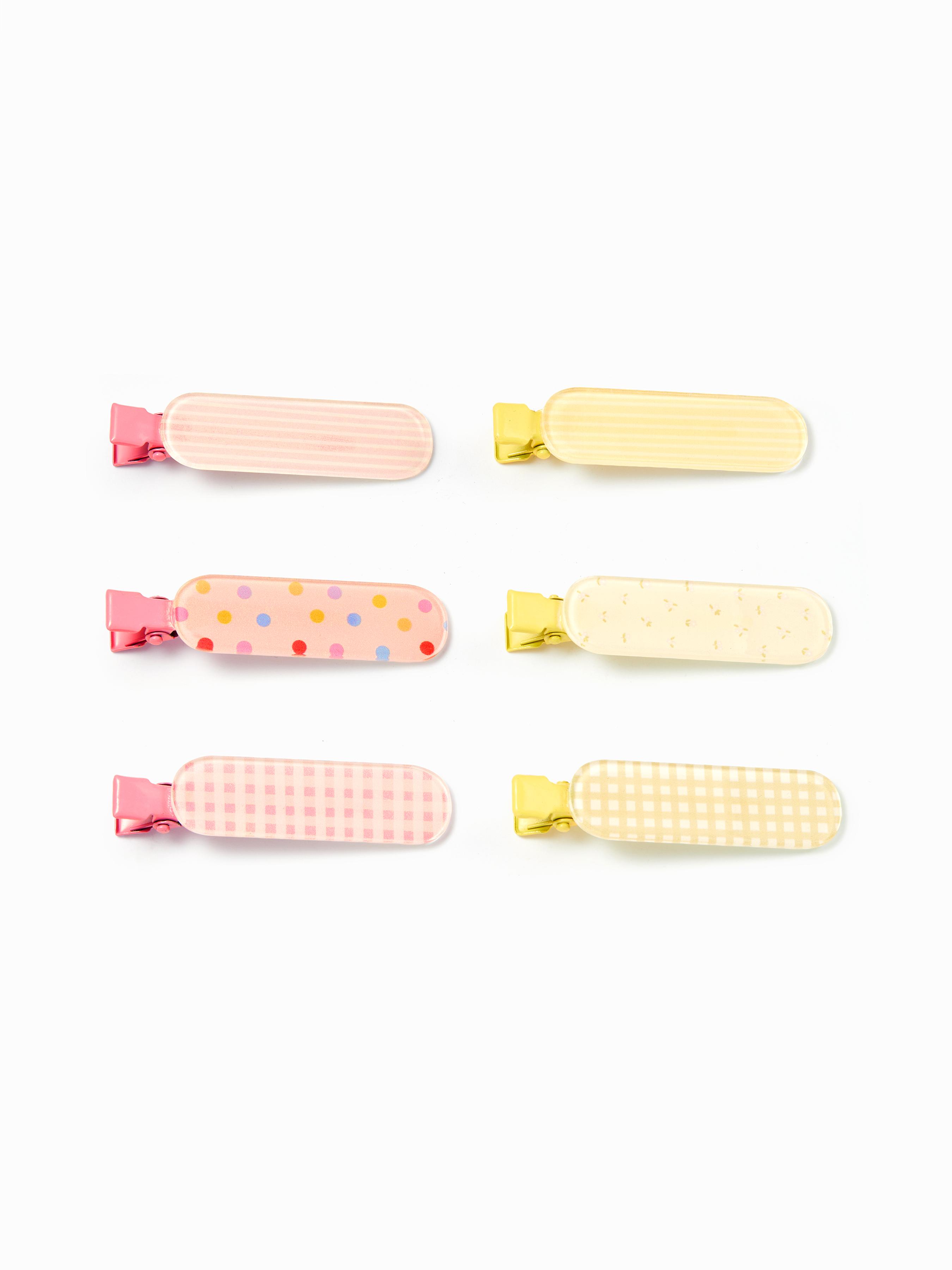6PCS POLKA DOT & STRIPE & PLAID HAIR CLIPS by CIDER
