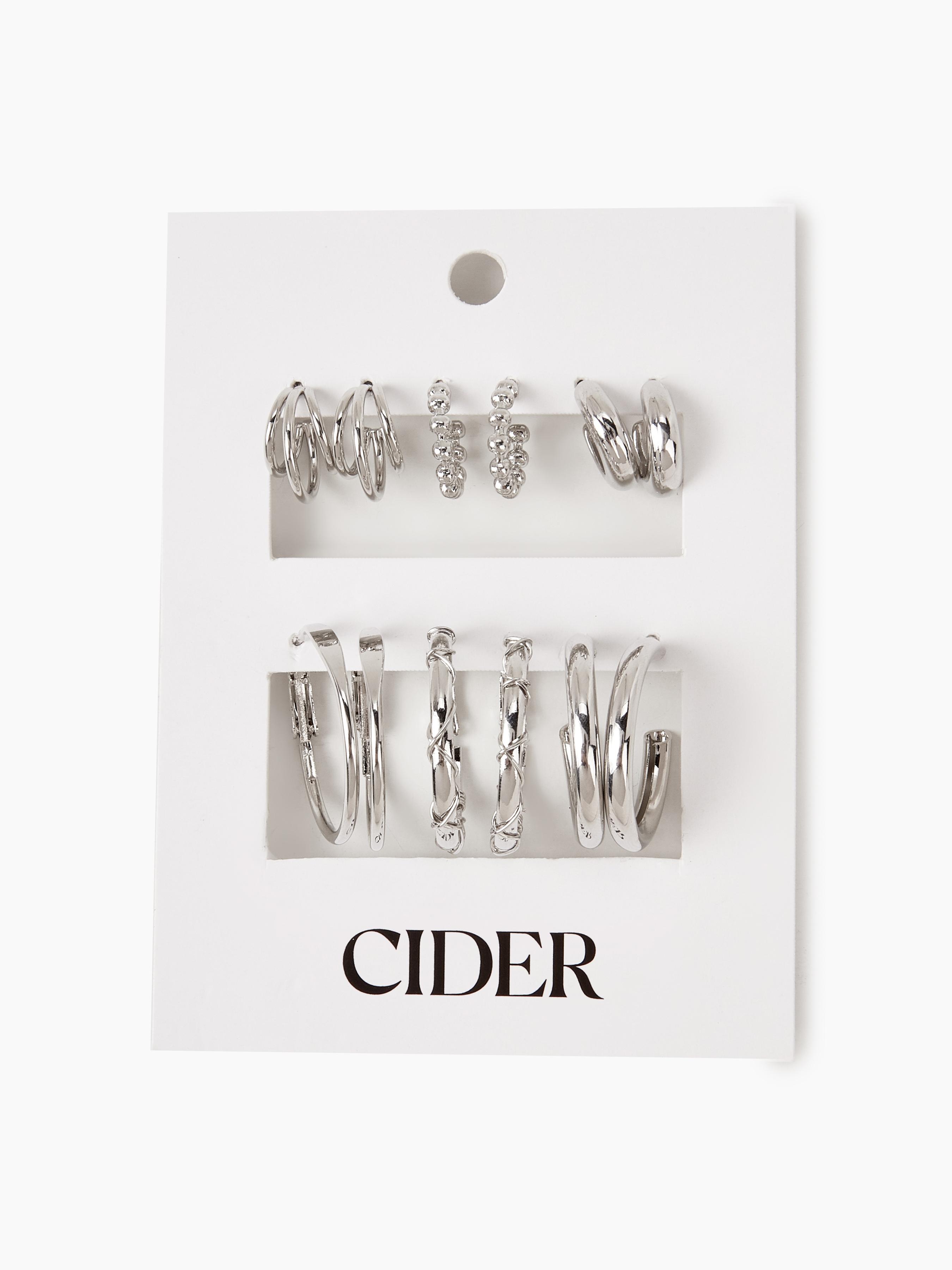 6pairs Geometric Hoop Earrings Set by CIDER