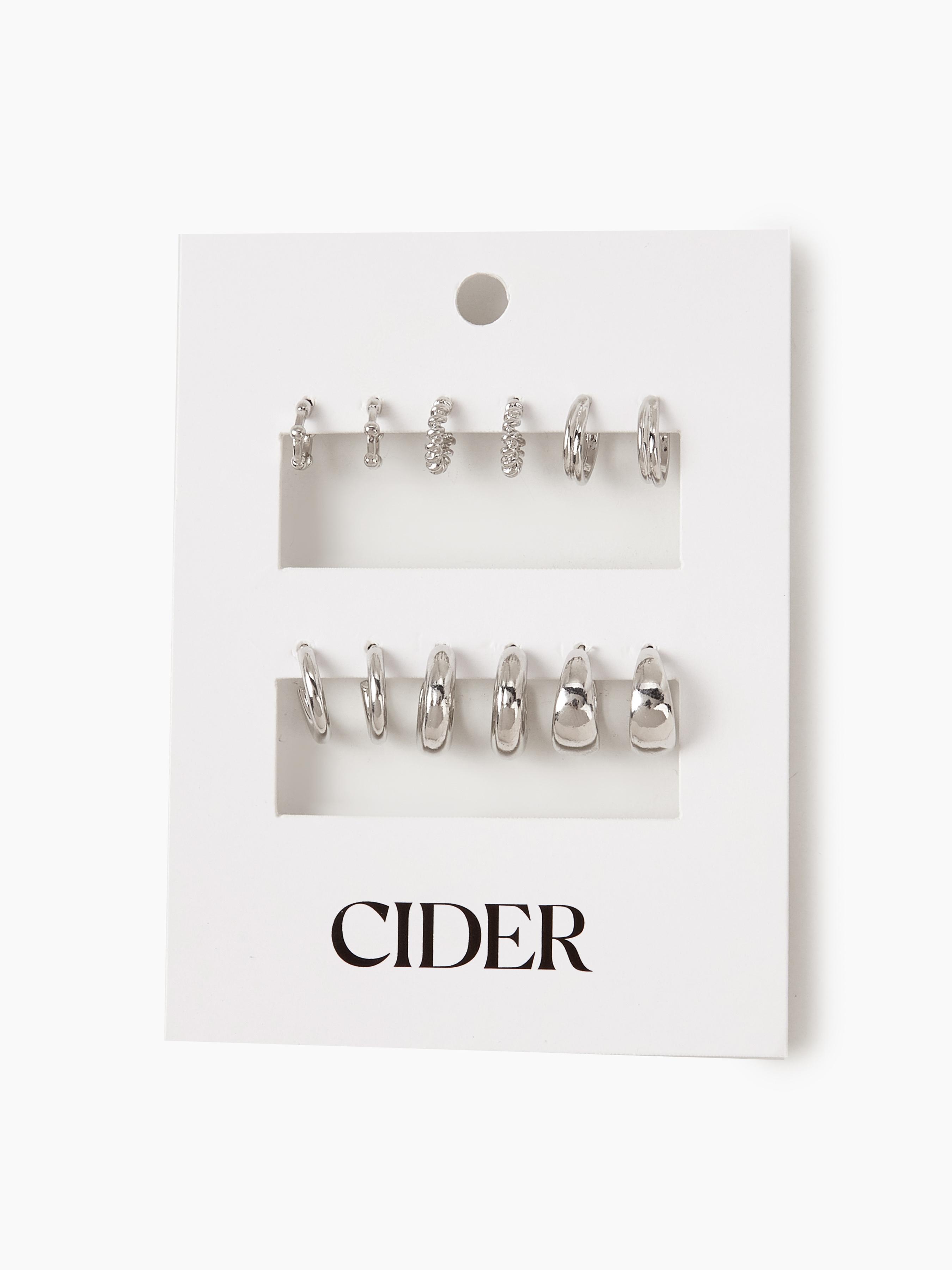 6pairs Geometric Hoop Earrings Set by CIDER